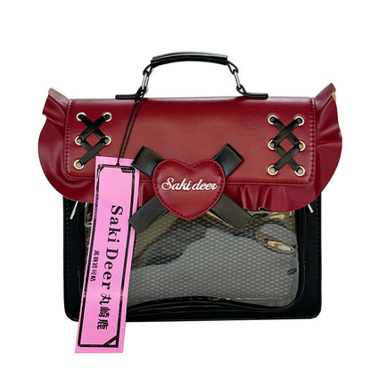 Heart Bow Ita Bag – 3-Way Sweet School Backpack & Crossbody