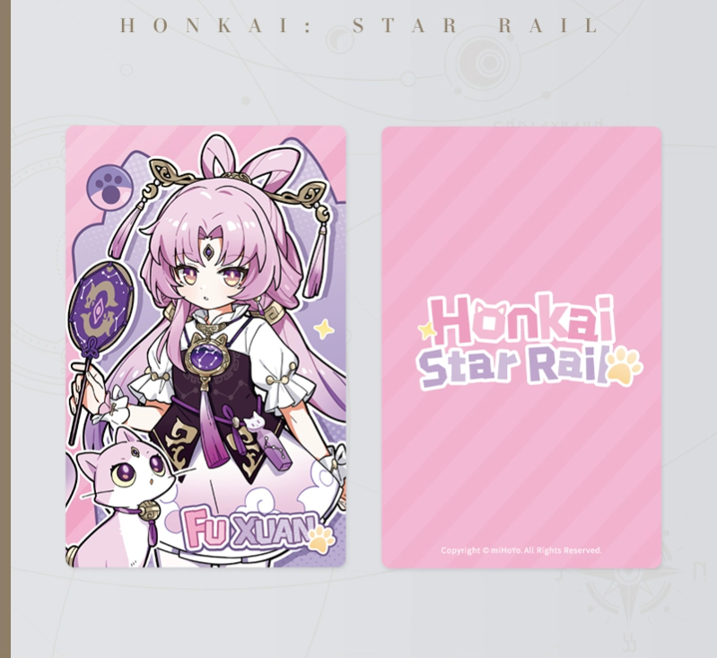 Honkai: Star Rail Little Kitty Series Holographic Collectible Ticket Wave 3