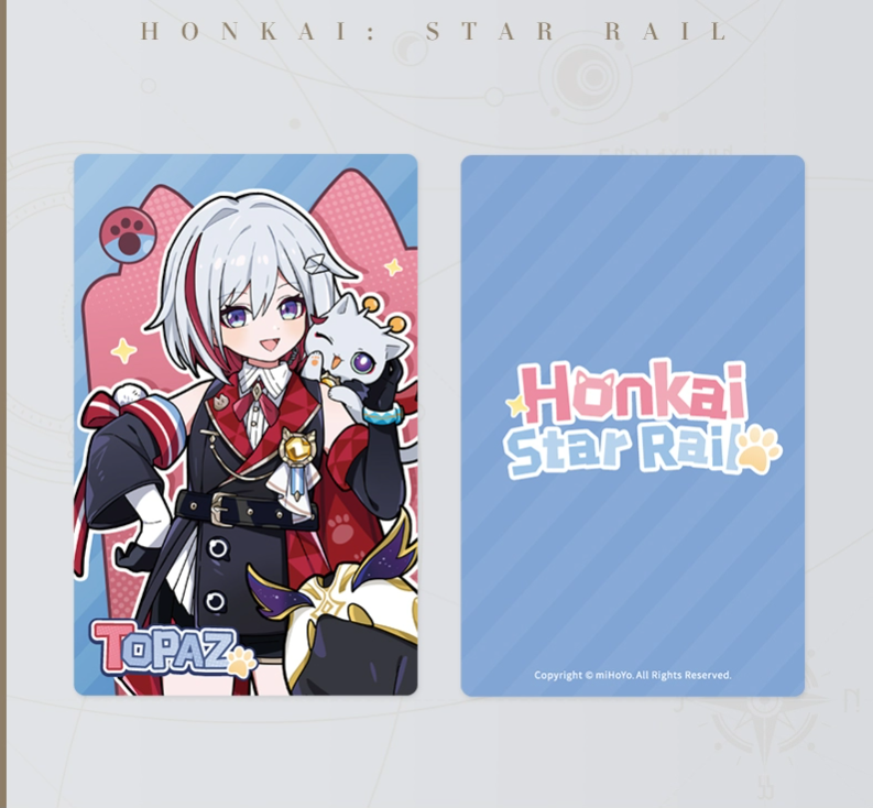Honkai: Star Rail Little Kitty Series Holographic Collectible Ticket Wave 3