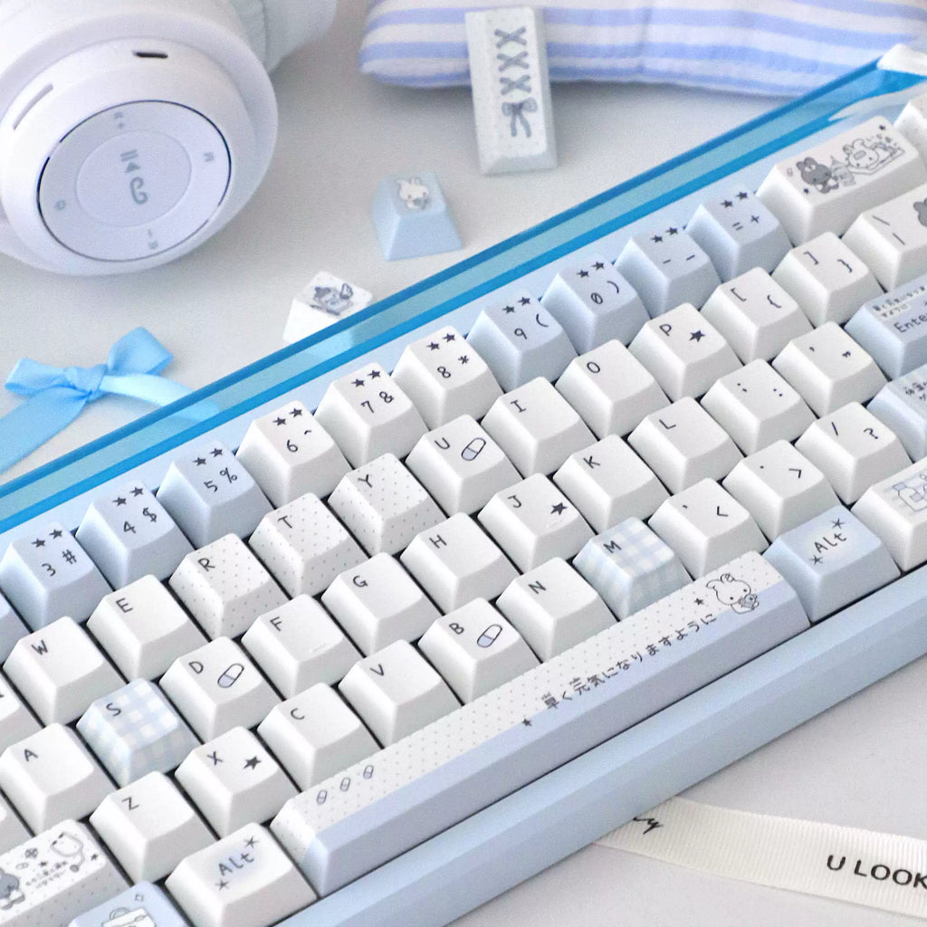 Ice Blue Diary PBT Keycap Set