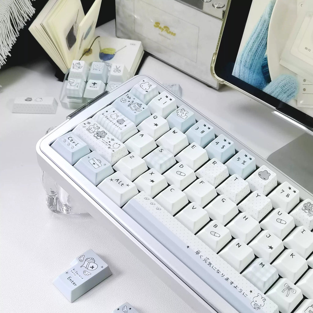 Ice Blue Diary PBT Keycap Set