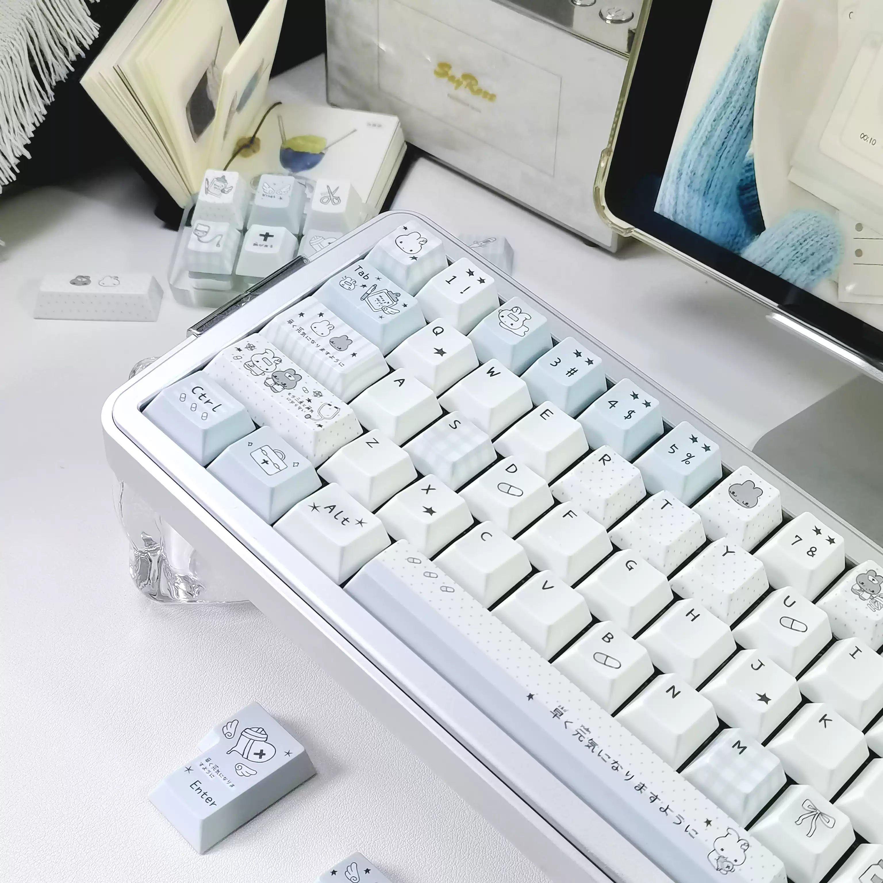 Ice Blue Diary PBT Keycap Set