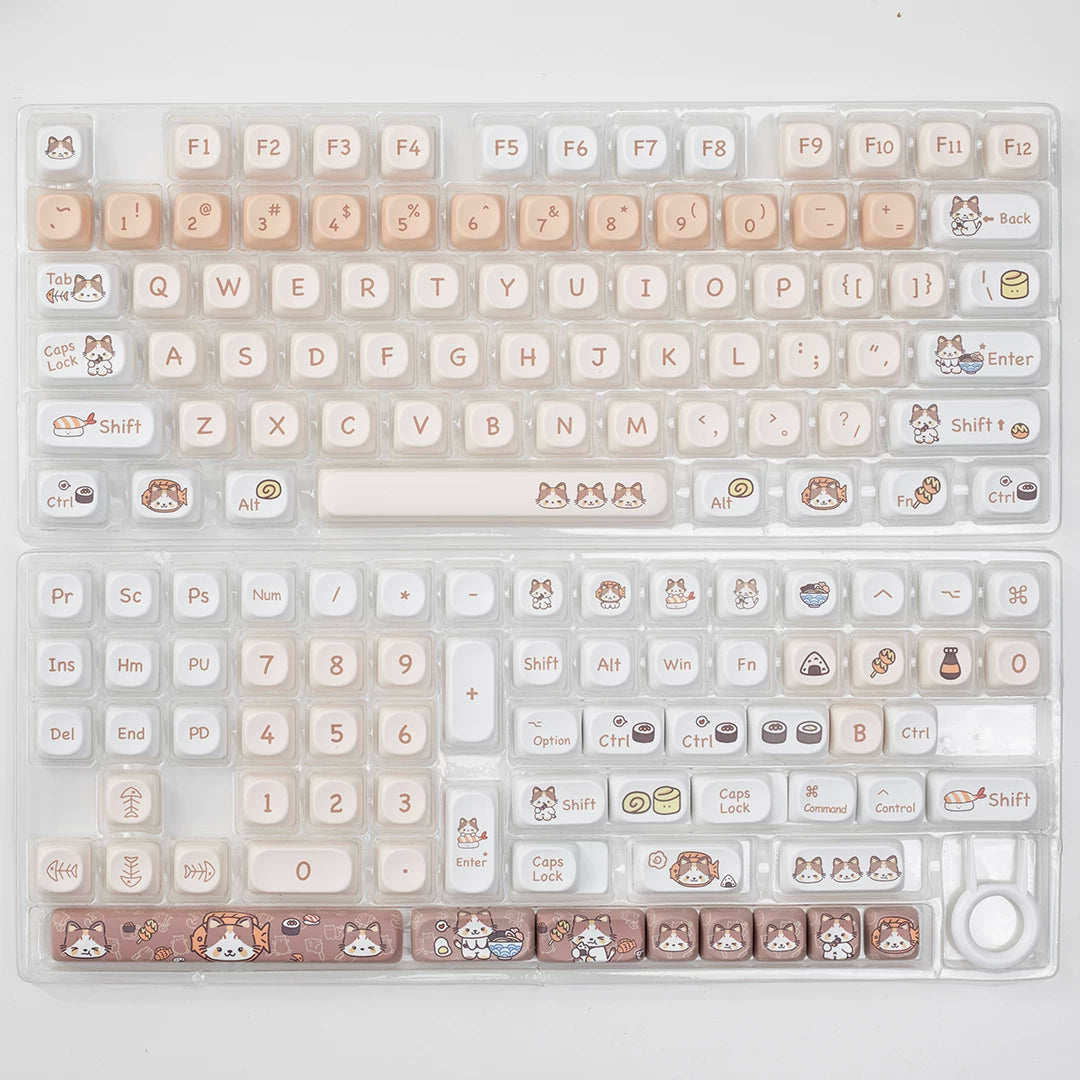 Japanese Food Cat MOA Profile PBT Keycap Set
