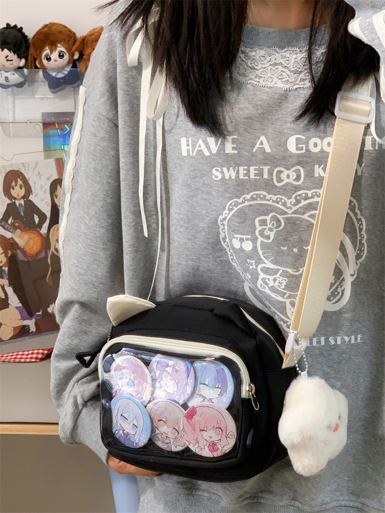 Kawaii Cat Ear Mini Ita Bag – Clear Phone Crossbody