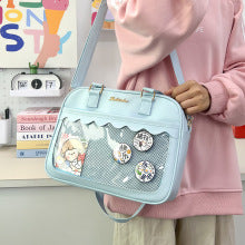 Kawaii Scallop Edge Ita Tote Bag – Large Capacity Shoulder & Crossbody