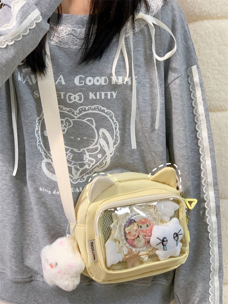 Kawaii Cat Ear Mini Ita Bag – Clear Phone Crossbody