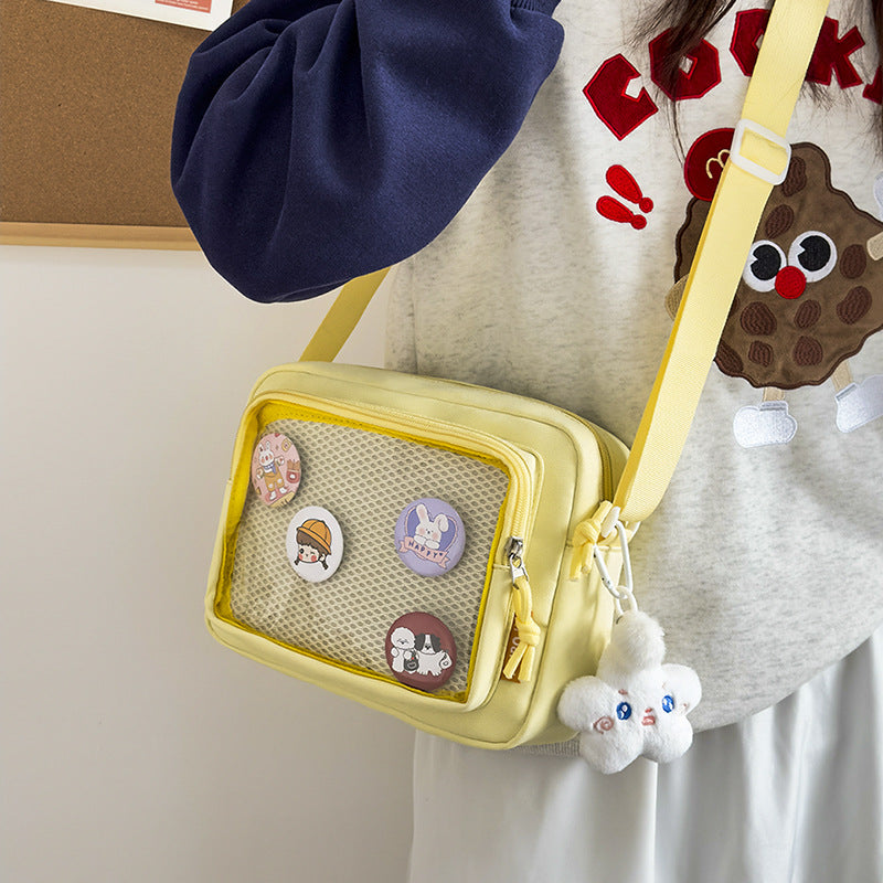 Lavender Mesh Window Mini Ita Bag – Kawaii Clear Phone Crossbody