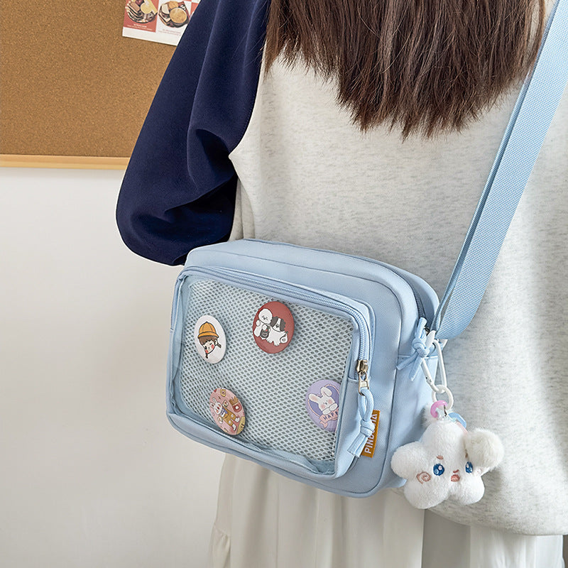 Lavender Mesh Window Mini Ita Bag – Kawaii Clear Phone Crossbody