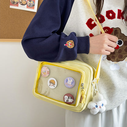 Lavender Mesh Window Mini Ita Bag – Kawaii Clear Phone Crossbody