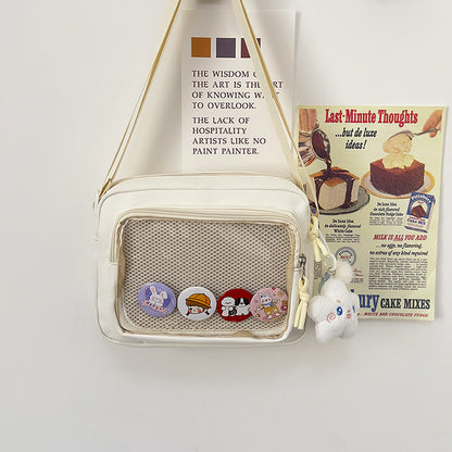 Lavender Mesh Window Mini Ita Bag – Kawaii Clear Phone Crossbody