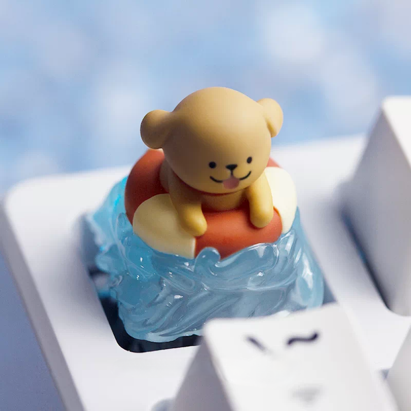 Line Puppy “Swim Ring” Resin Artisan ESC Keycap (Translucent)