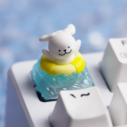 Line Puppy “Swim Ring” Resin Artisan ESC Keycap (Translucent)