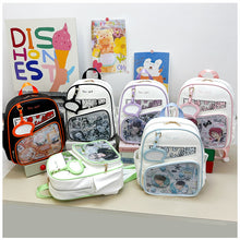 Manga Panel Ita Backpack – 3-Way Clear School Bag for Pins and Badges