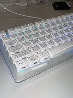 Miffy Rabbit White Crystal Jelly MOA Profile Keycap Set