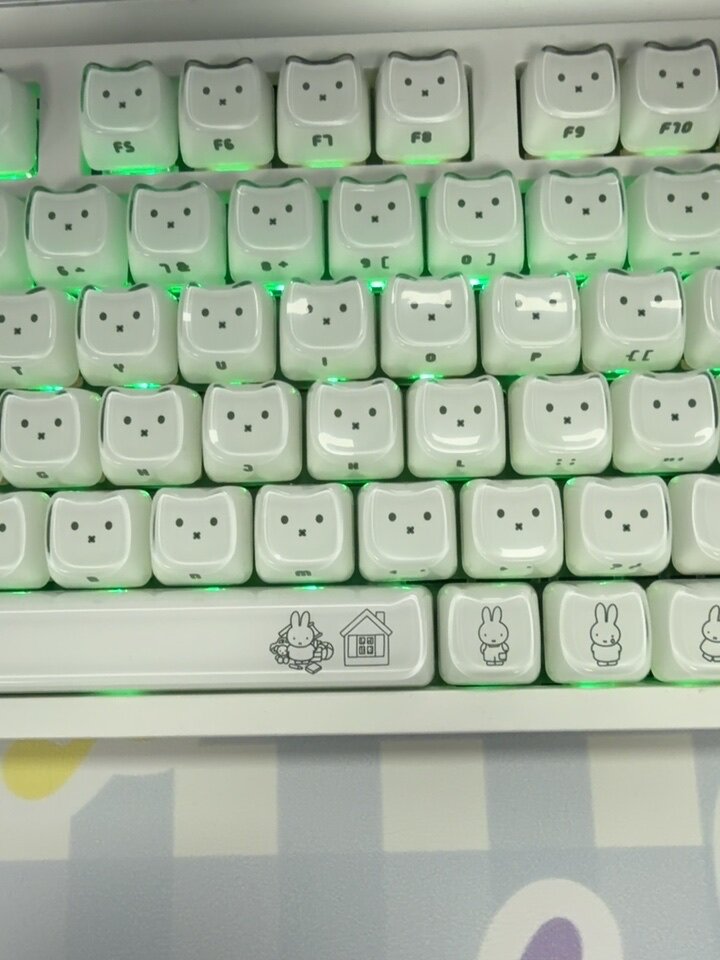 Miffy Rabbit White Crystal Jelly MOA Profile Keycap Set