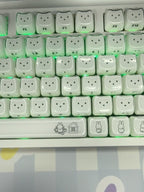 Miffy Rabbit White Crystal Jelly MOA Profile Keycap Set