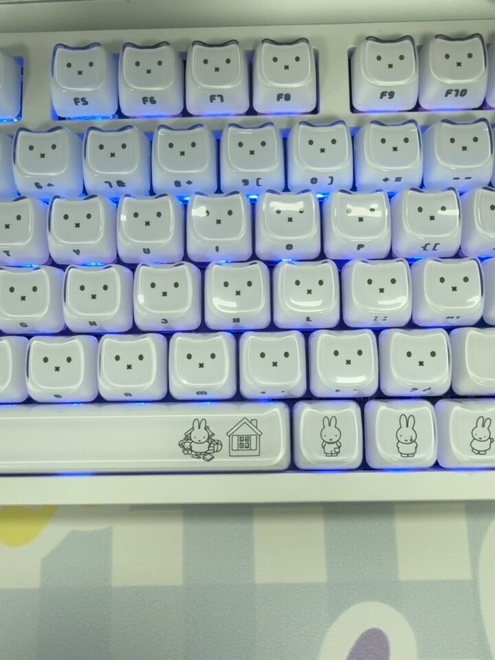 Miffy Rabbit White Crystal Jelly MOA Profile Keycap Set