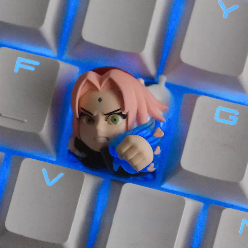 Sakura / Sasuke 3D Resin Anime Keycap (Naruto)