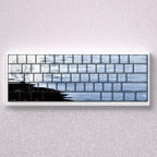 Rei Ayanami Side-Printed Shine-Through OEM Profile PBT Keycap Set  Product Description