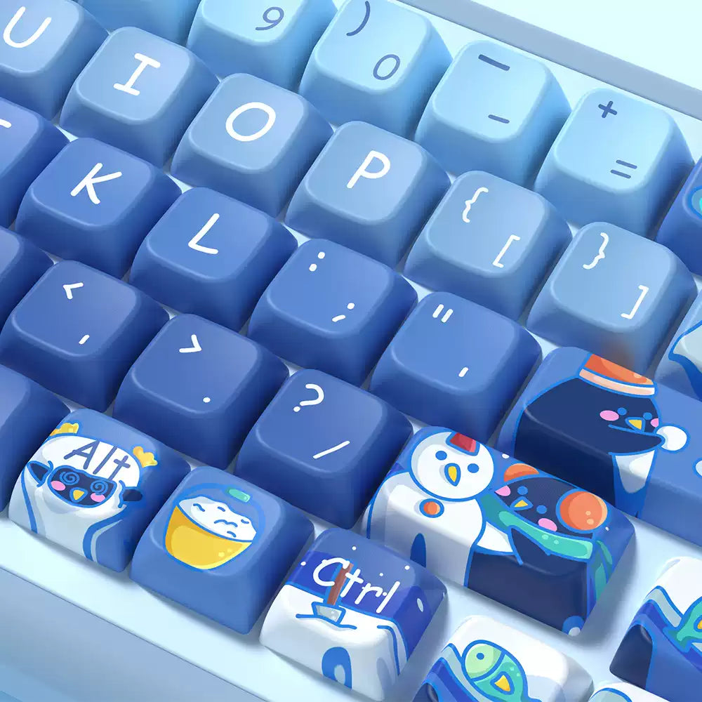 Penguin Winter MDA PBT Keycap Set – 138 Keys