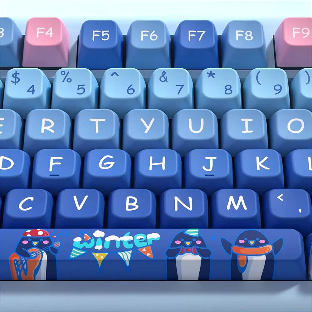 Penguin Winter MDA PBT Keycap Set – 138 Keys