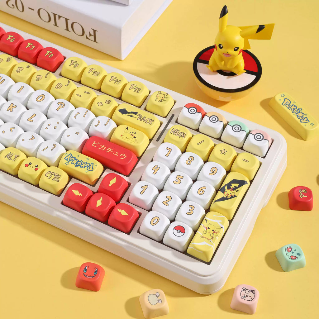 Pikachu 125-Key MOA Profile PBT Keycap Set