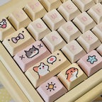 Pixel Meme Cat 132-Key PBT Keycap Set