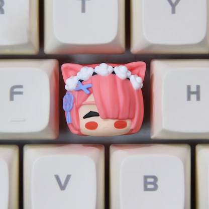 Re:ZERO 3D Resin Artisan Keycap (Rem/Ram/Emilia) – Custom Anime Keycap