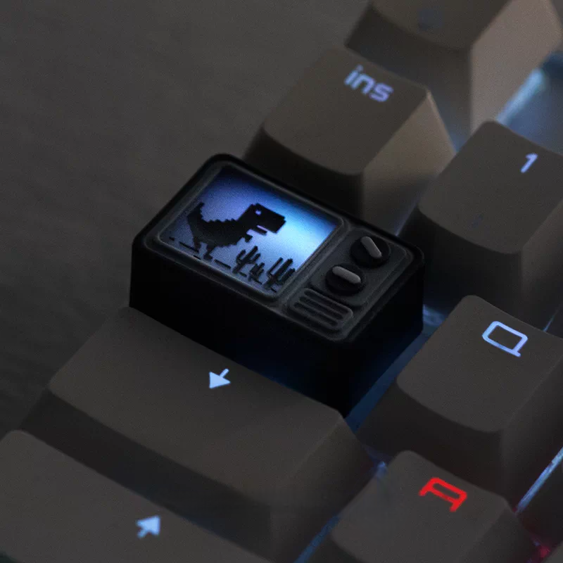 Retro TV Shadow Resin Artisan Keycap – 1.5U