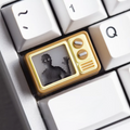 Retro TV Shadow Resin Artisan Keycap – 1.5U
