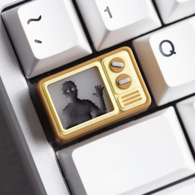 Retro TV Shadow Resin Artisan Keycap – 1.5U