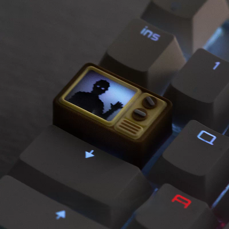 Retro TV Shadow Resin Artisan Keycap – 1.5U