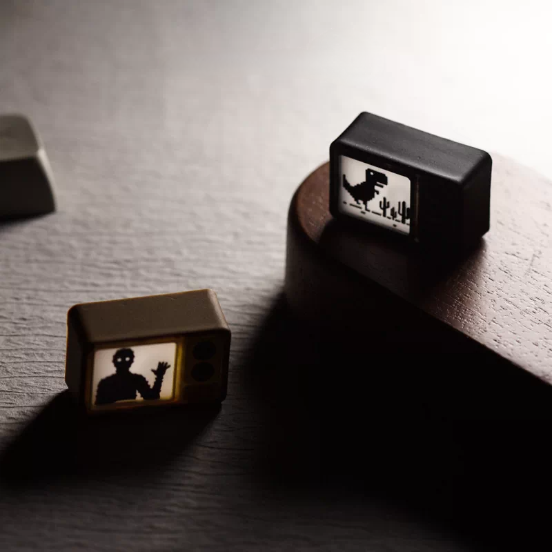 Retro TV Shadow Resin Artisan Keycap – 1.5U