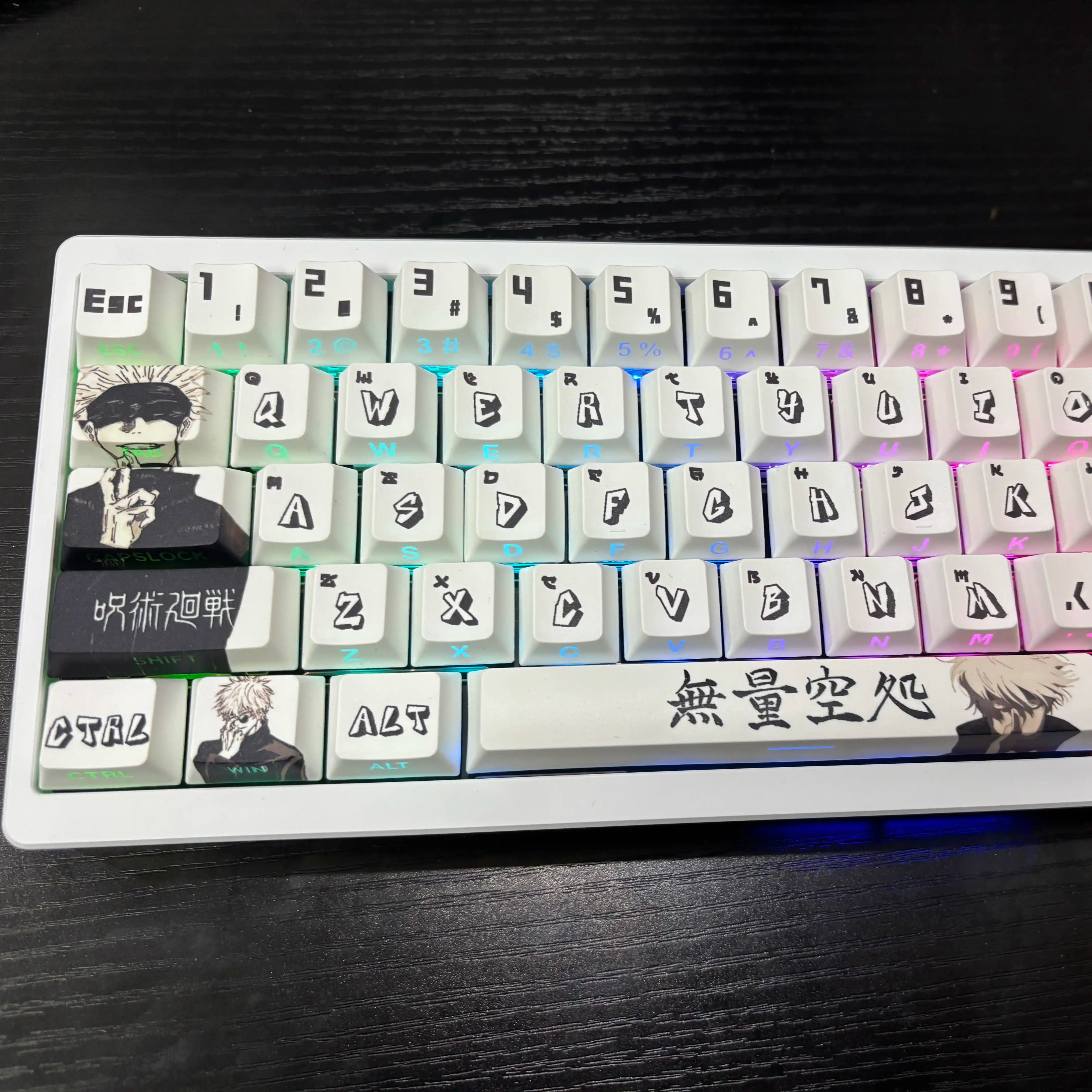 Satoru Gojo Side-Printed Translucent PBT Keycap Set