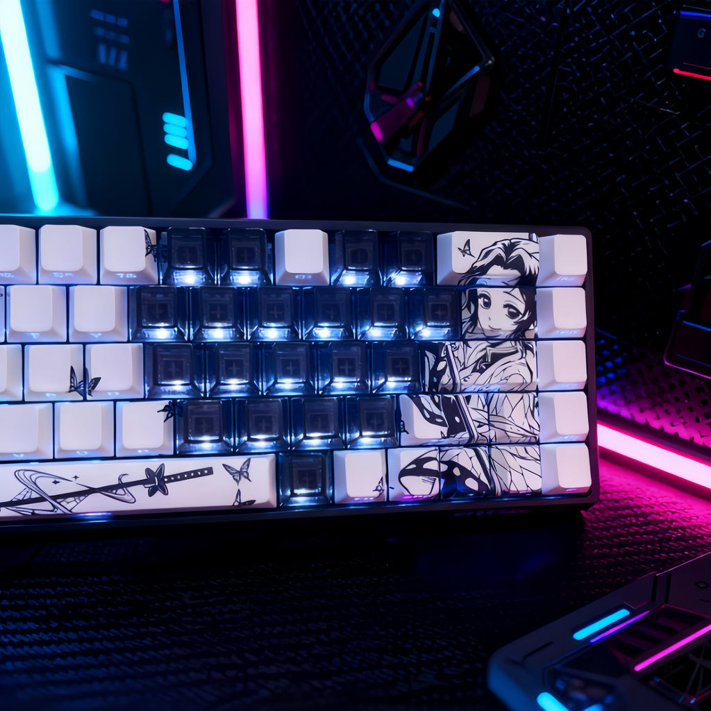 Shinobu Kocho Side-Printed Translucent Black Keycap Set