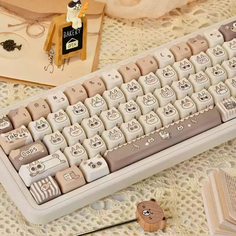 Siamese Cat MOA Profile PBT Keycap Set