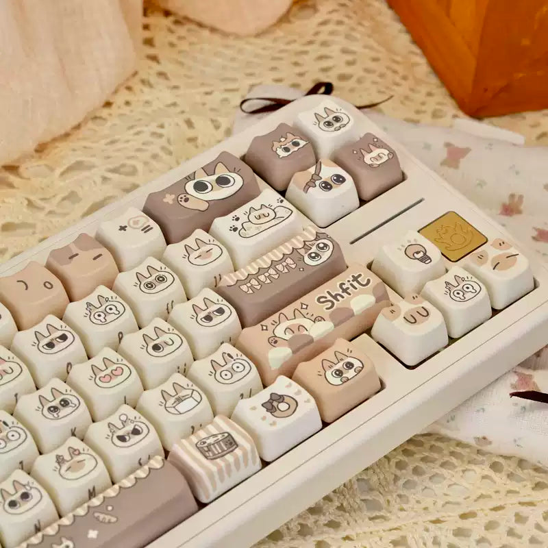 Siamese Cat MOA Profile PBT Keycap Set