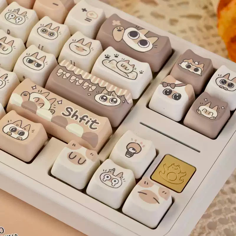Siamese Cat MOA Profile PBT Keycap Set