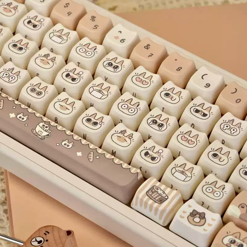 Siamese Cat MOA Profile PBT Keycap Set