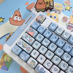 SpongeBob SquarePants Side-Print Shine-Through PBT Keycap Set – 130 Keys