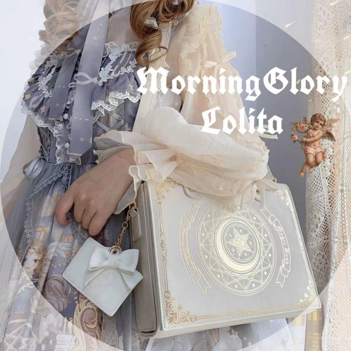 Star & Moon Magic Book Lolita Bag – Sweet 2-Way Crossbody Backpack