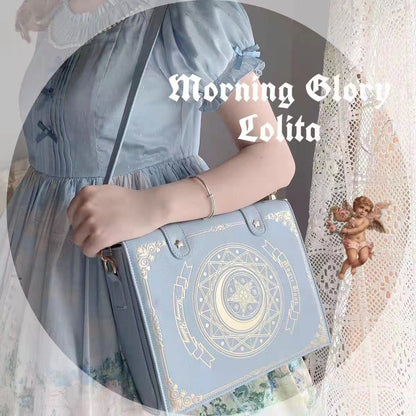 Star & Moon Magic Book Lolita Bag – Sweet 2-Way Crossbody Backpack
