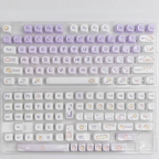 Starlight Purple Bunny MOA Profile PBT Keycap Set