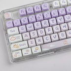 Starlight Purple Bunny MOA Profile PBT Keycap Set