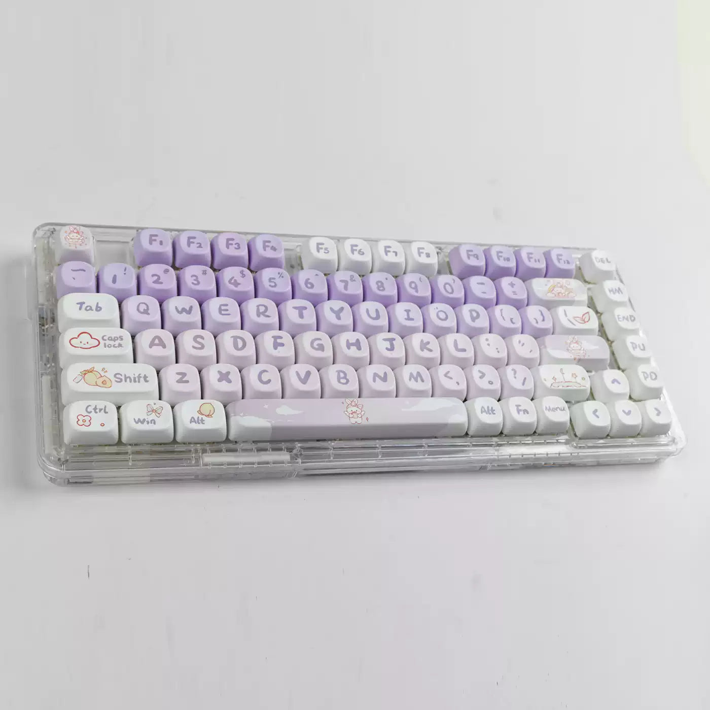 Starlight Purple Bunny MOA Profile PBT Keycap Set