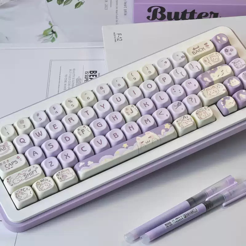 Taro Kitty 132-Key MOA Profile Keycap Set