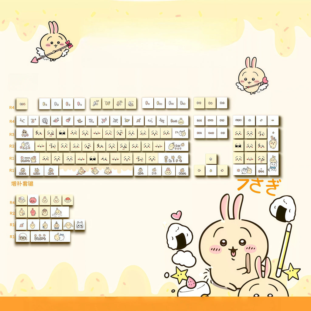 Usagi 4-Side Shine-Through PBT Keycap Set