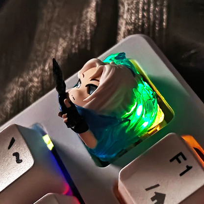 Jett (VALORANT) Backlit Resin Artisan Keycap – Gaming Desk Setup Keycap