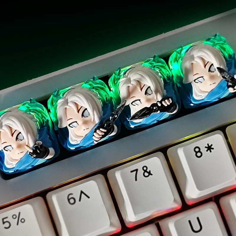 Jett (VALORANT) Backlit Resin Artisan Keycap – Gaming Desk Setup Keycap