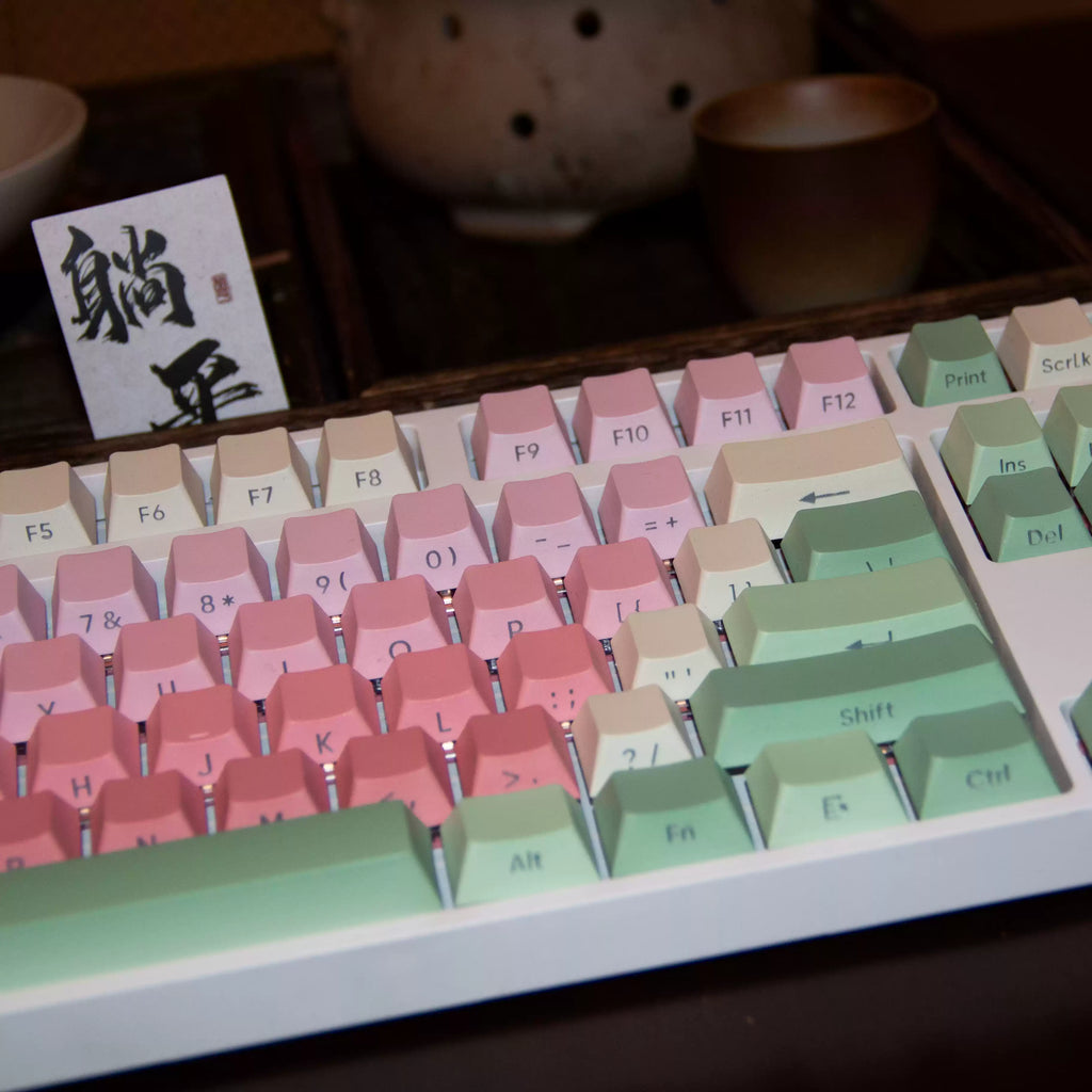Watermelon Gummy OEM Profile PBT Side-Printed Shine-Through Keycap Set